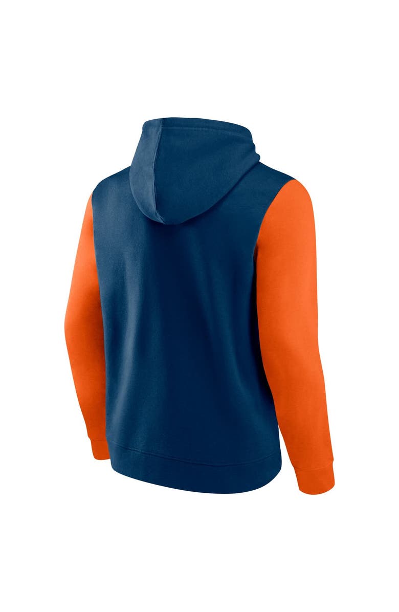 FANATICS Men's Fanatics Navy/Orange Chicago Bears Outline Pullover Hoodie, Alternate, color, Navy