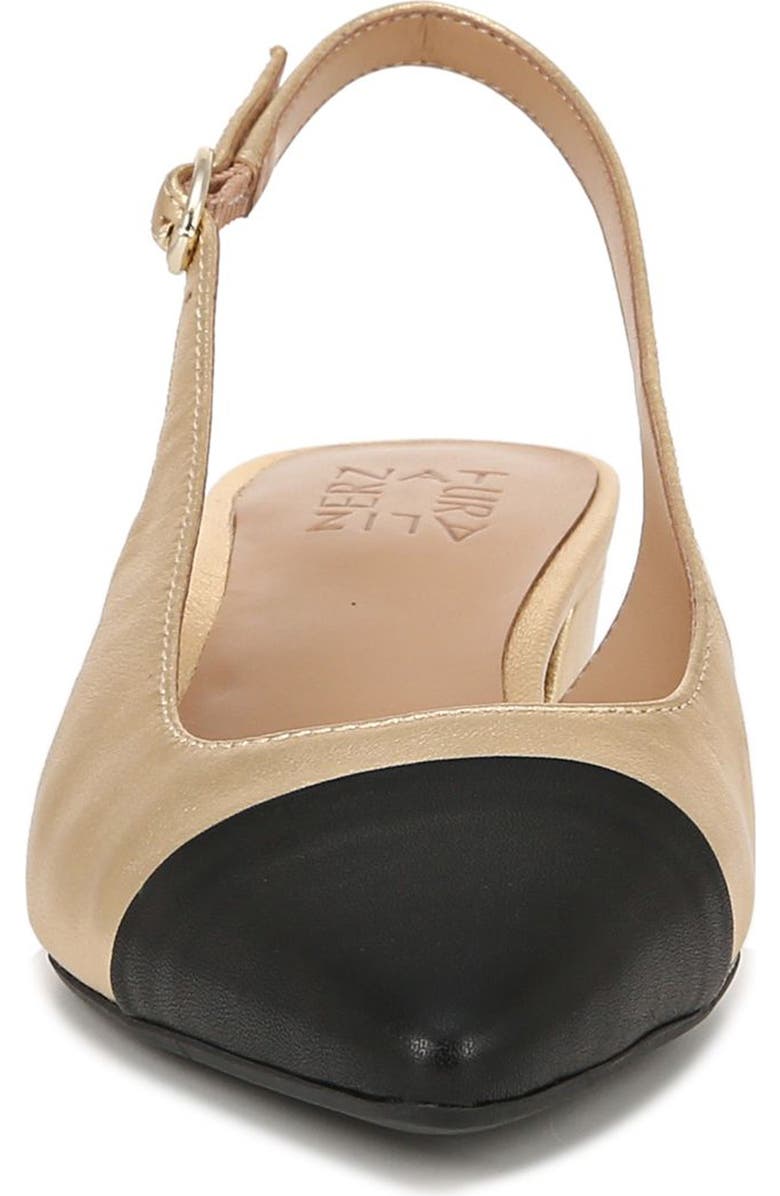 Naturalizer Banks Pointed Toe Slingback Pump, Alternate, color, Dark Gold Leather