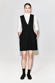 COS Boiled Wool-Blend Mini Pinafore Dress