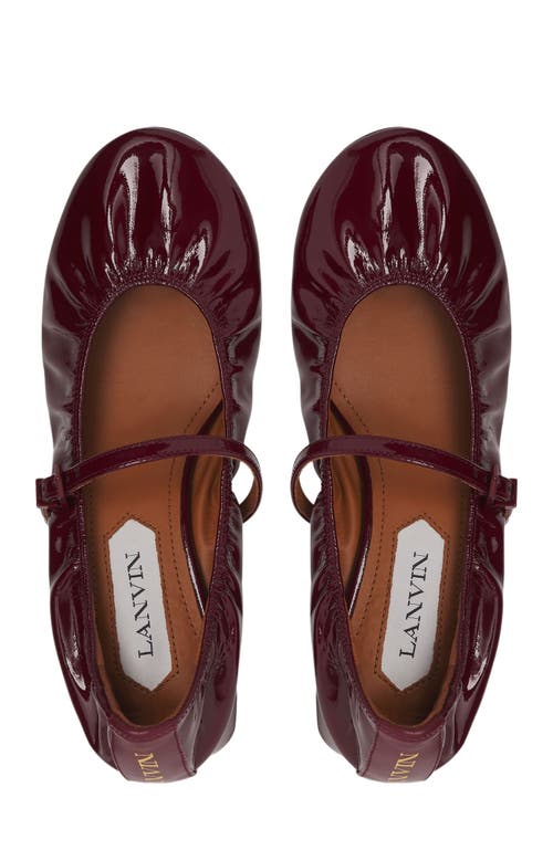 Lanvin Mary Jane À Talons En Cuir Brillant Pour Femme In Red