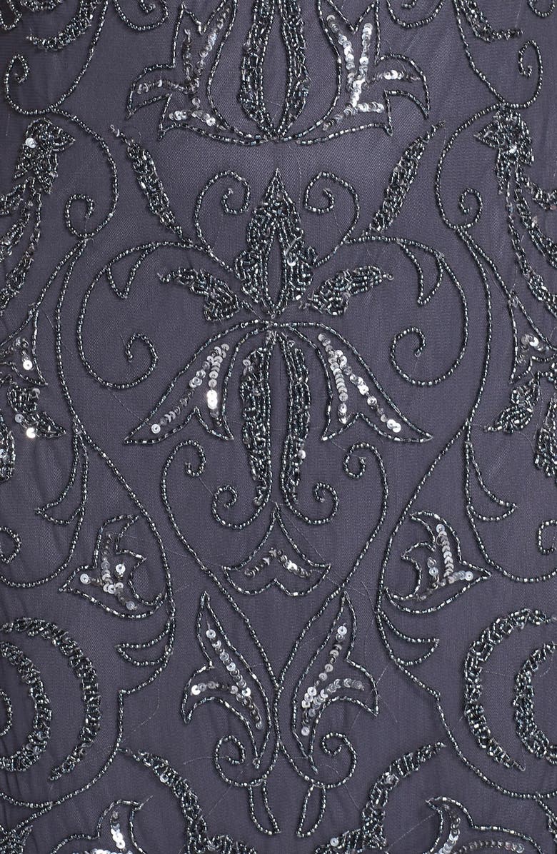 Adrianna Papell Beaded Mermaid Gown, Alternate, color, 