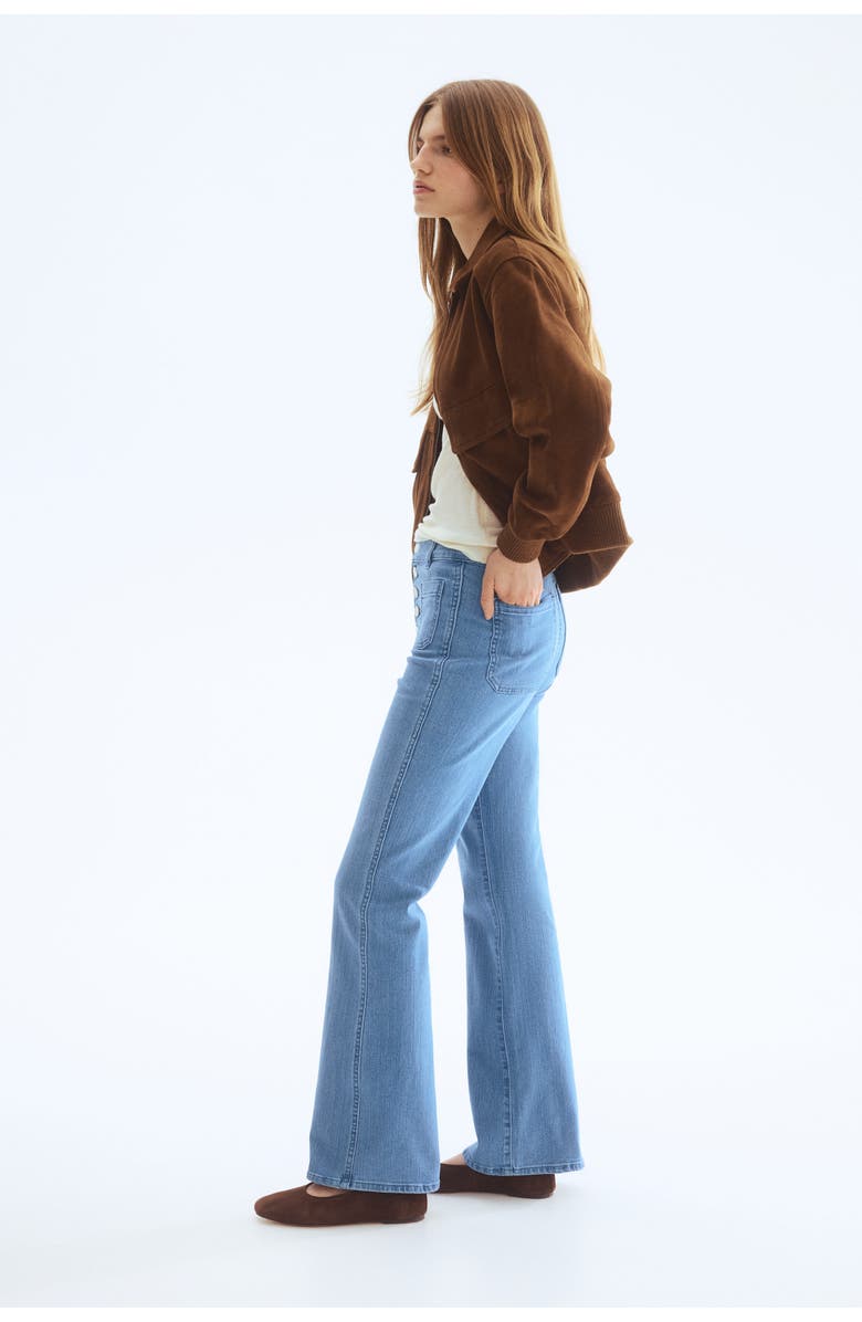 H&M Flared Leg High Waist Jeans, Alternate, color, 