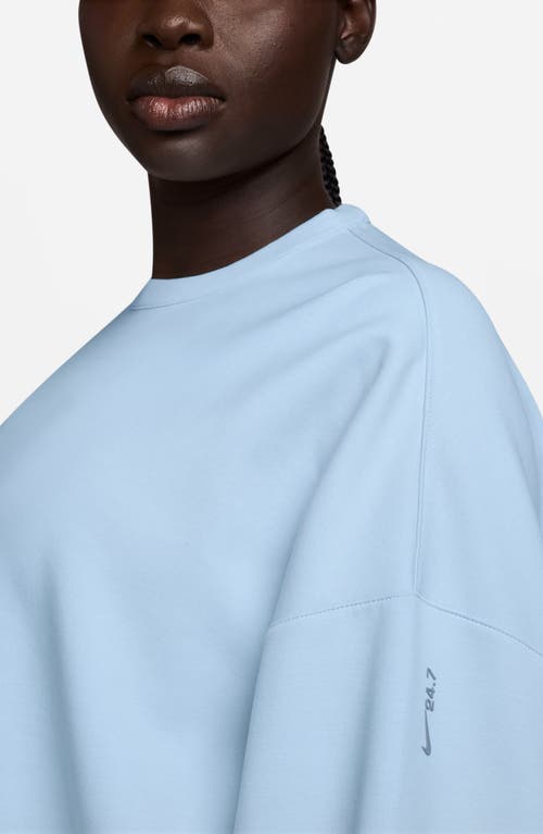 Nike Impossiblysoft Dri-fit Oversize Sweatshirt In Blue