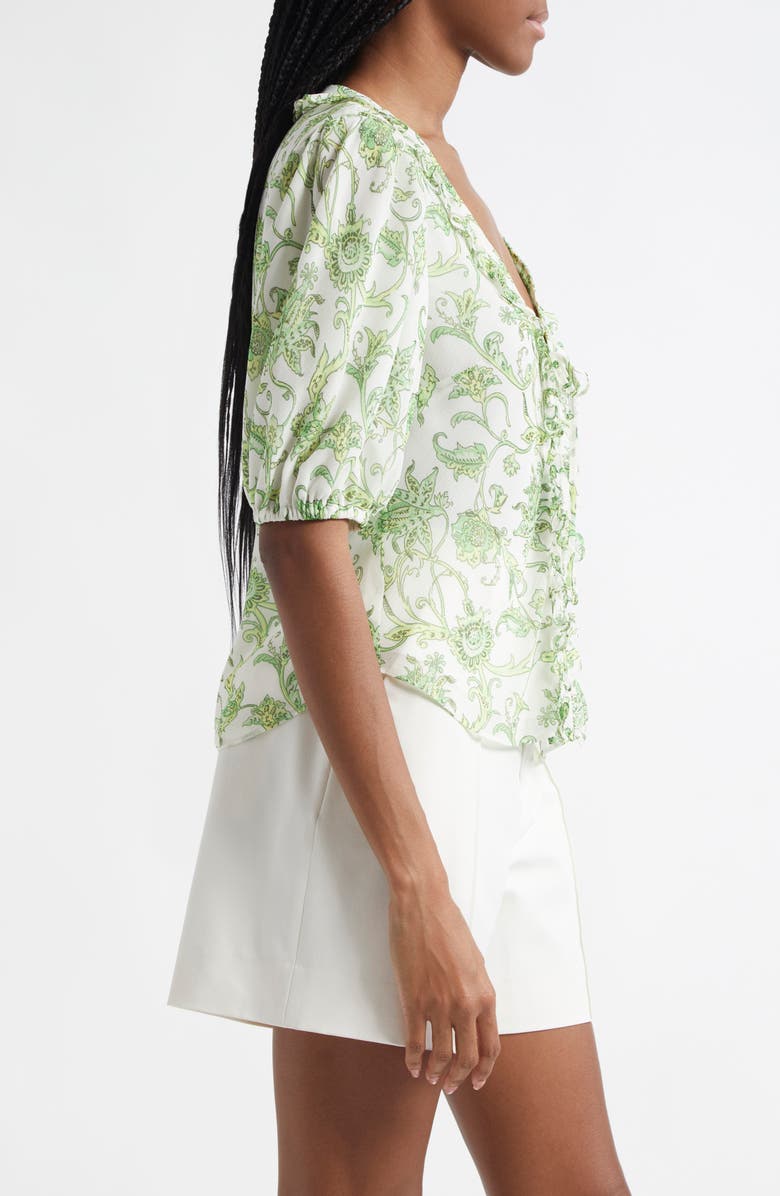 Cinq à Sept Ivy Paisley Top, Alternate, color, Ivory Multi