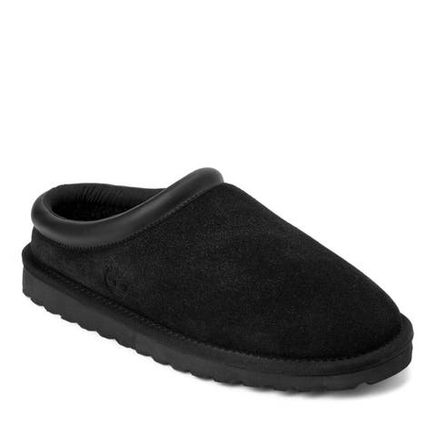 Genuine Suede Clog With Padded Cuff Men's Slippers