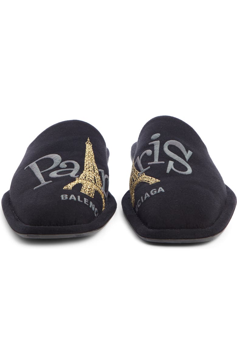 Balenciaga Paris Embroidered Slipper, Alternate, color,