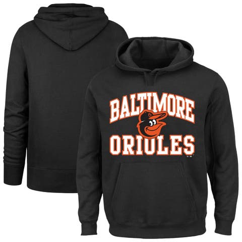 Men's '47  Black Baltimore Orioles Big & Tall Velocity Fleece Pullover Hoodie