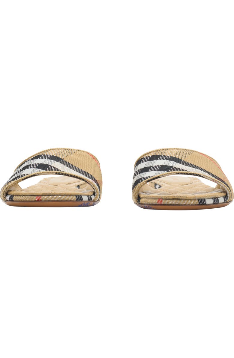 Burberry Check Sloane Slides, Alternate, color, Sand Beige
