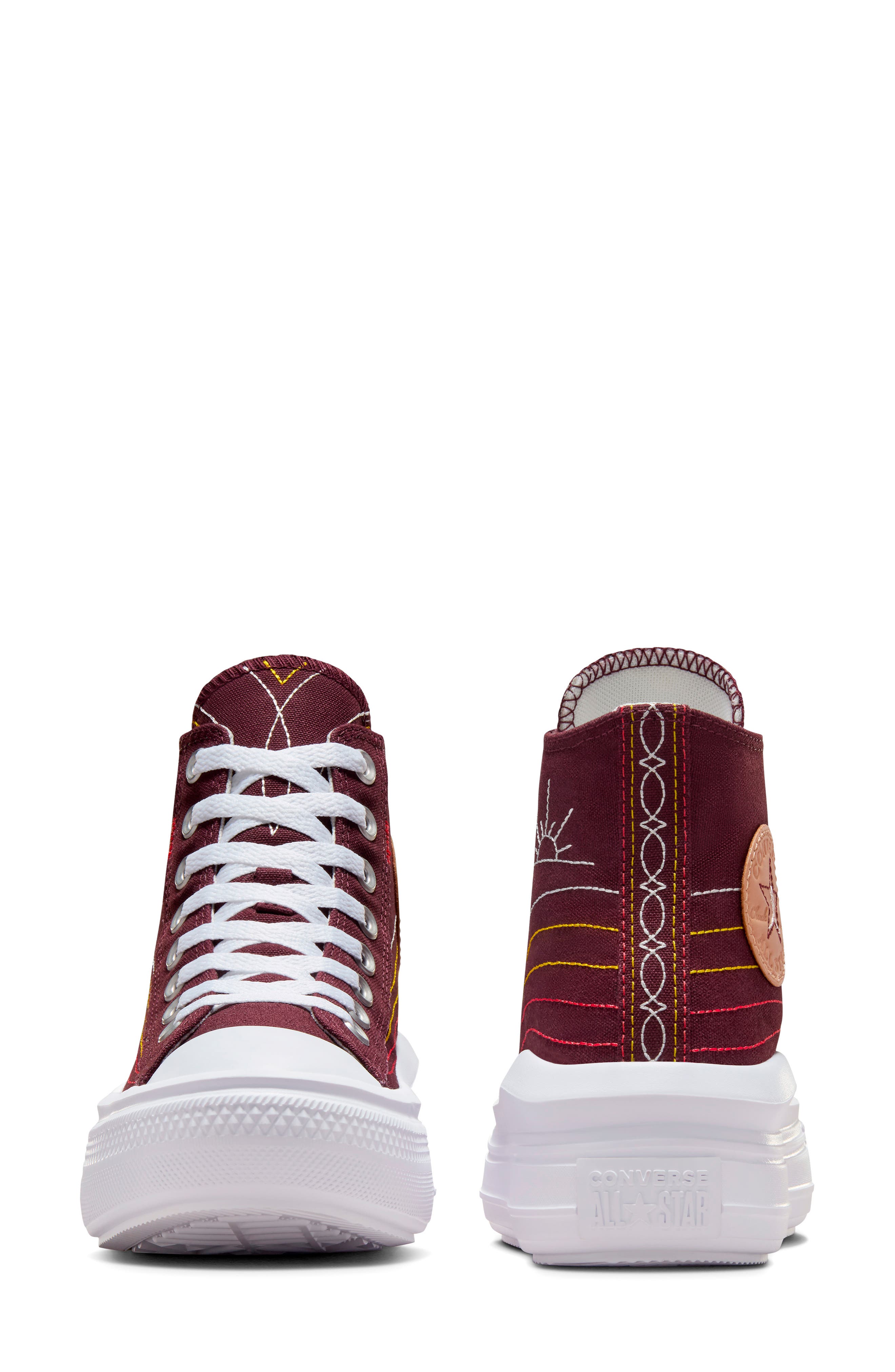 Chuck Taylor® All Star® Star Move High Top Platform Sneaker, Alternate, color, BLOODSTONE/RED/YELLOW