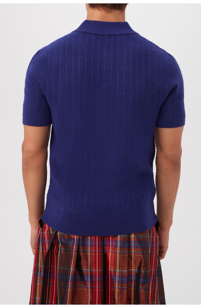 MR TURK Asher Short Sleeve Knit Polo, Alternate, color, Amethyst Aura