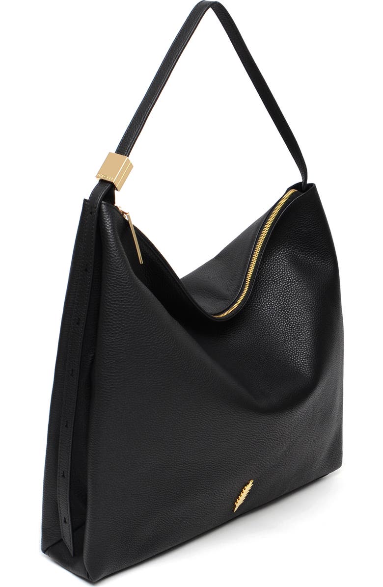 Thacker Gina Leather Shoulder Bag, Alternate, color, Black