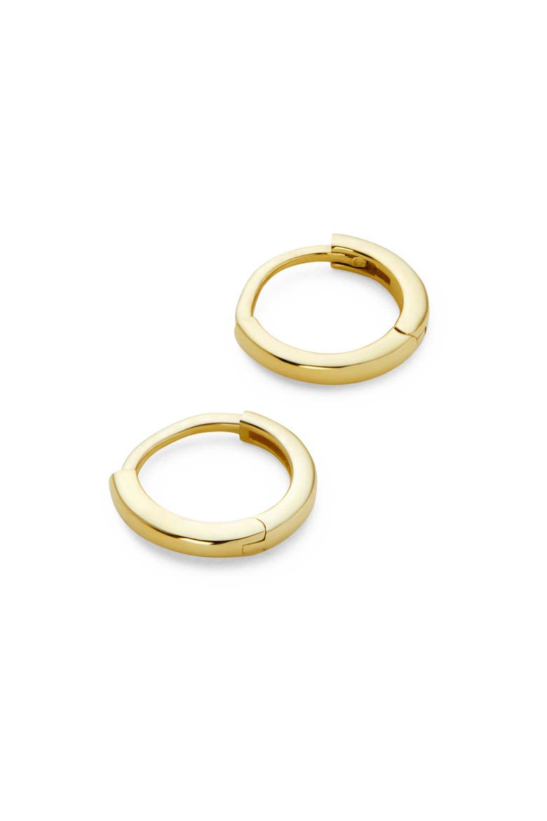 Gold Huggie Hoop Earrings, Main, color, Gold