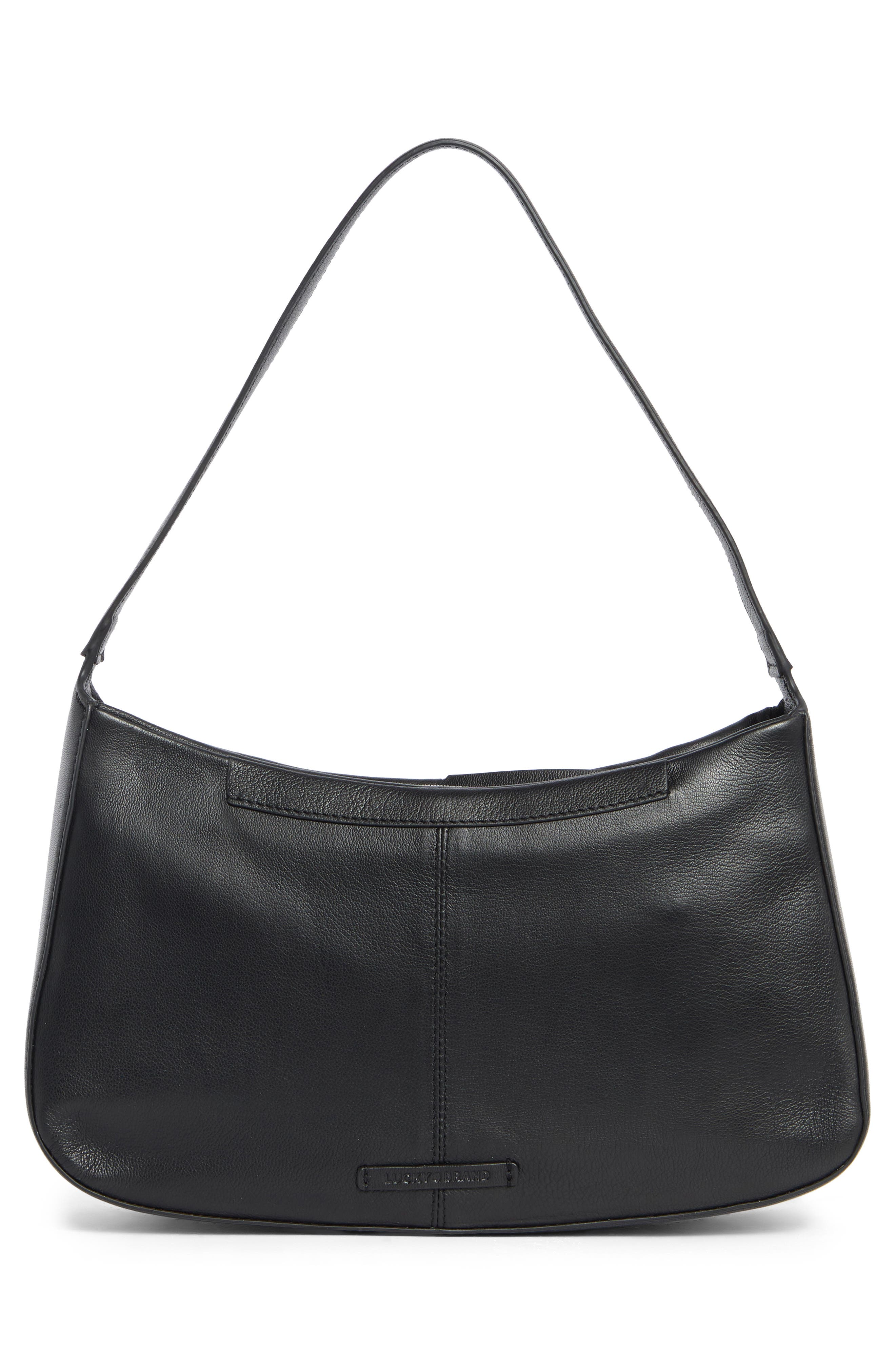 Lucky Brand Ziah Shoulder Bag, Alternate, color, Black Goat Ddm Le