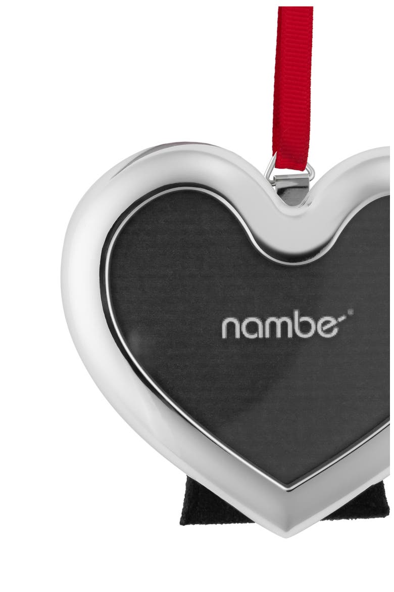 Heart Frame Ornament, Alternate, color, SILVER