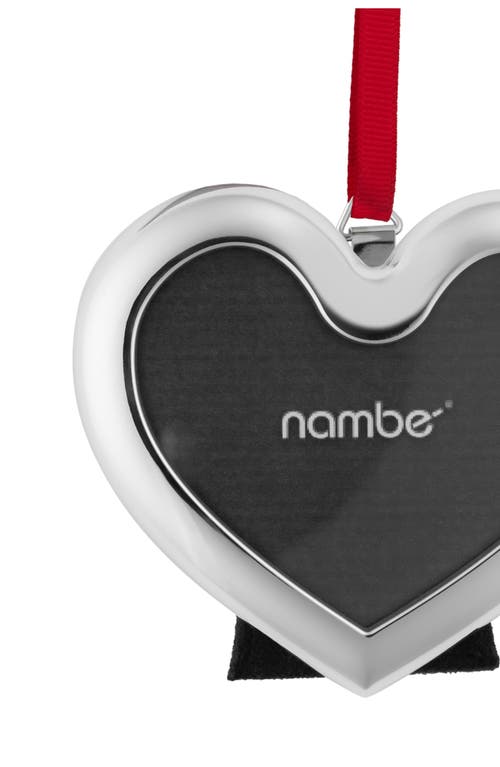 Nambe Heart Frame Ornament In Gray