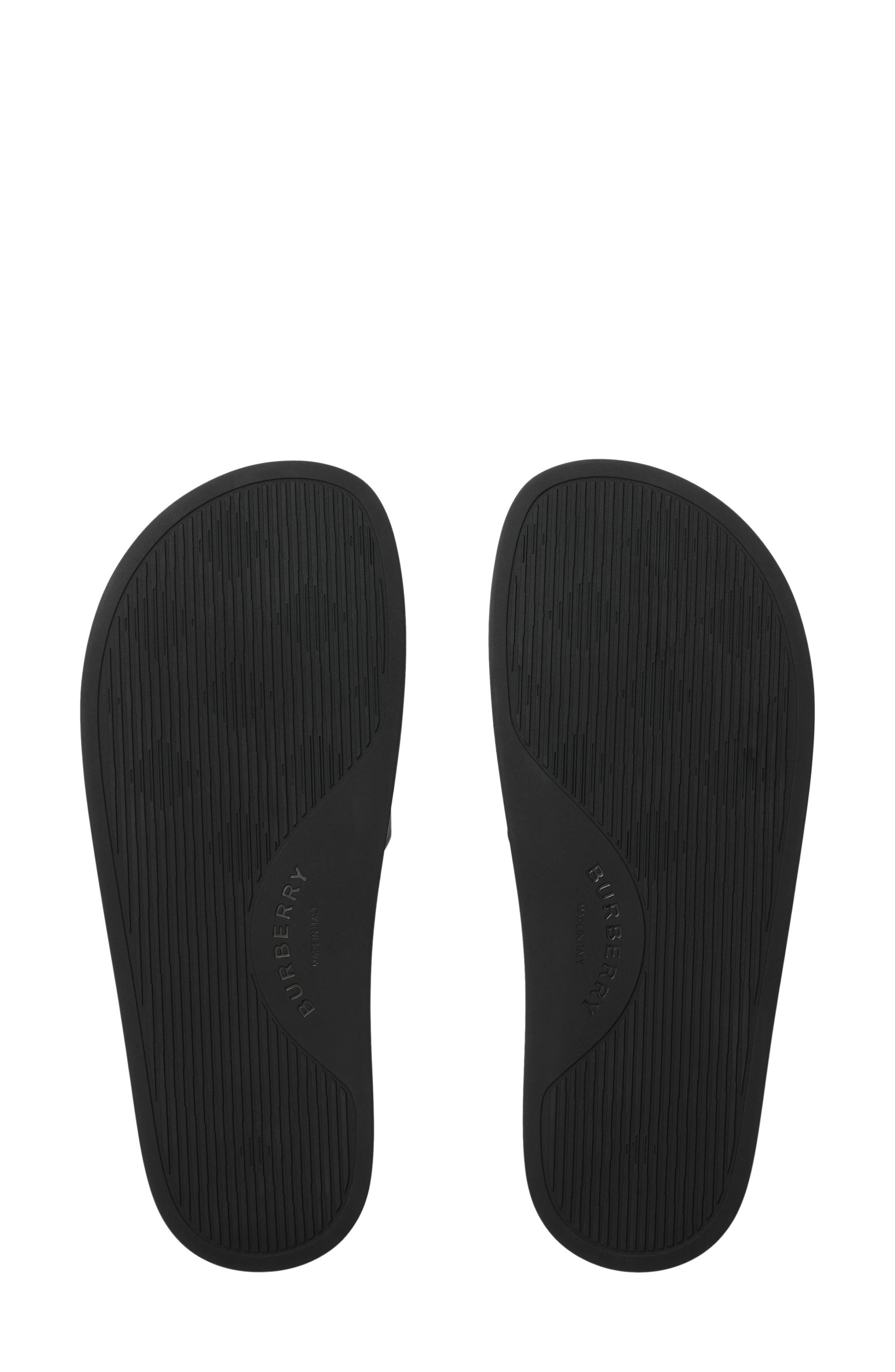 Burberry Furley Check Slide Sandal, Alternate, color, Mahogany Check