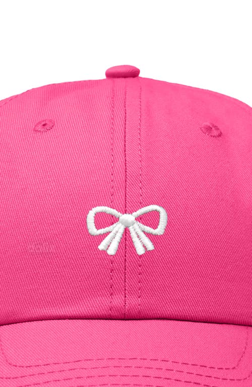 Dalix Bow Dad Cap In Pink