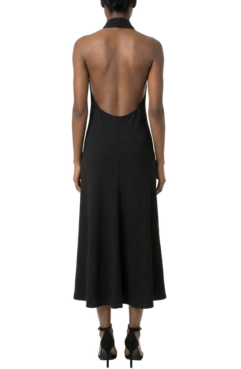 AREA STARS Jersey Halter Dress, Alternate, color, Black Garden
