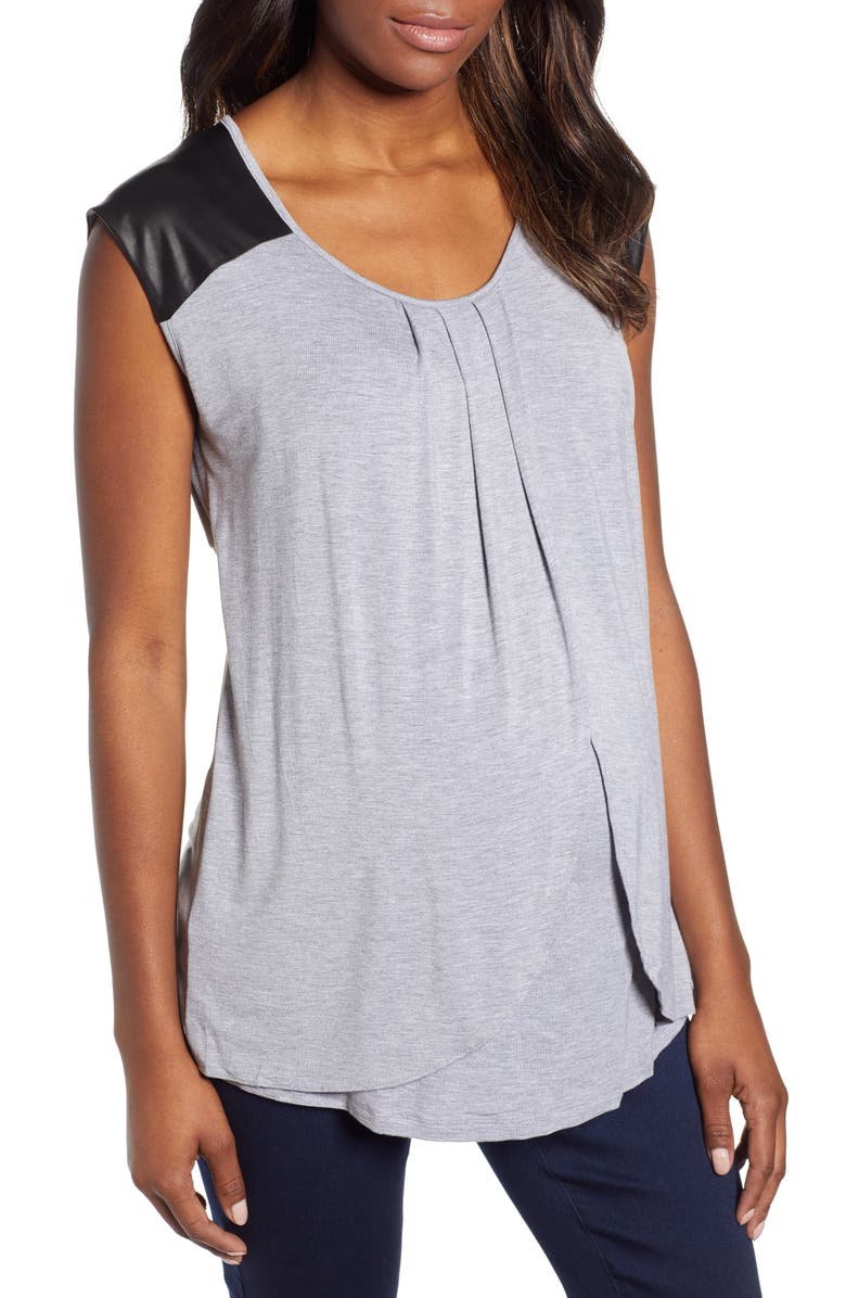 Angel Maternity Petal Maternity/Nursing Top, Main, color,