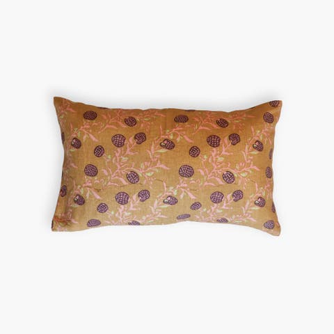 Rasa Lumbar Pure Linen Throw Pillow Cover