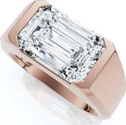 Bliss Diamond Certified 4ct Men's Gabriel Emerald Diamond Ring 10k Gold Lab Grown