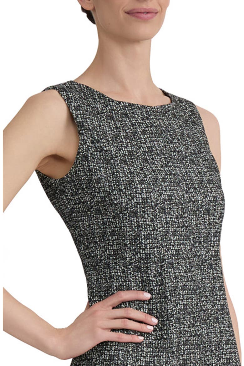 Multi Seam Fit & Flare Dress, Alternate, color, BLACK/ WHITE