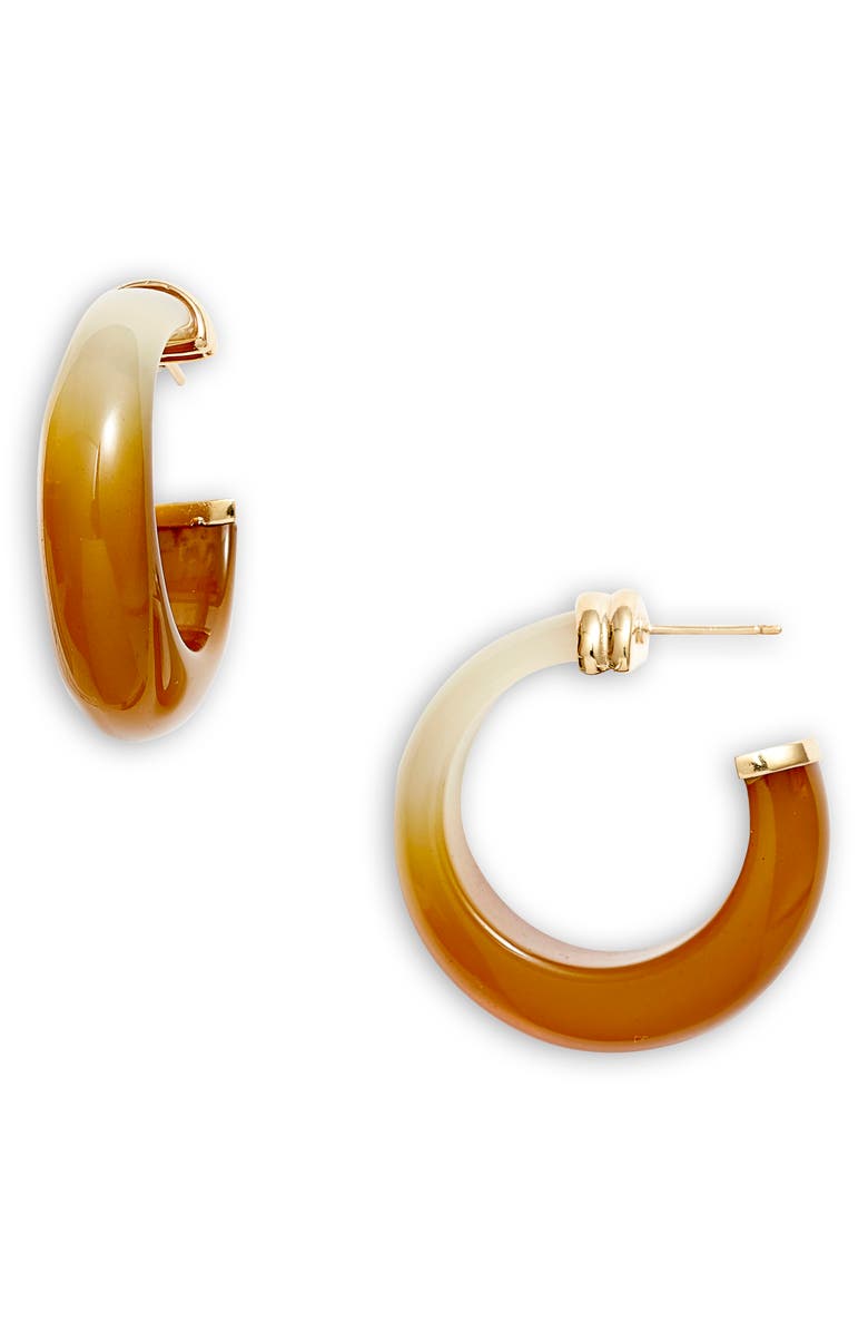 Gas Bijoux Abalone Acetate Hoop Earrings, Main, color,