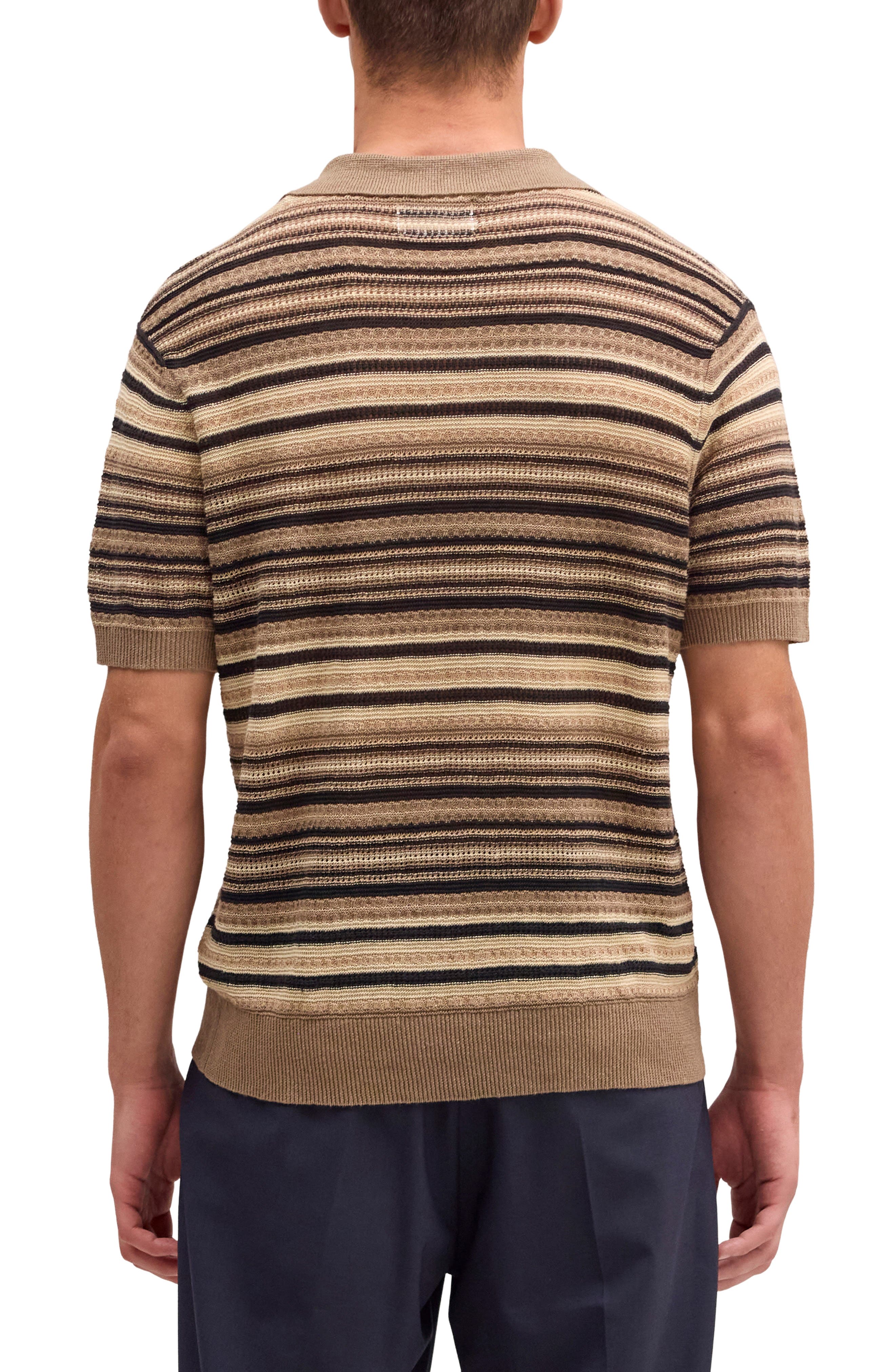Noam Stripe Linen Polo - image 2