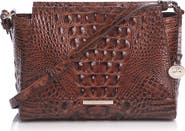 Brahmin Hillary Croc Embossed Leather Crossbody Bag
