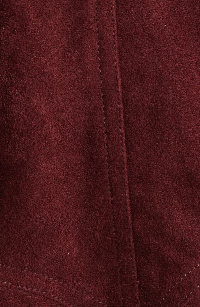 CIEBON Laurie Long Sleeve Belted Faux Suede Shirtdress, Alternate, color,