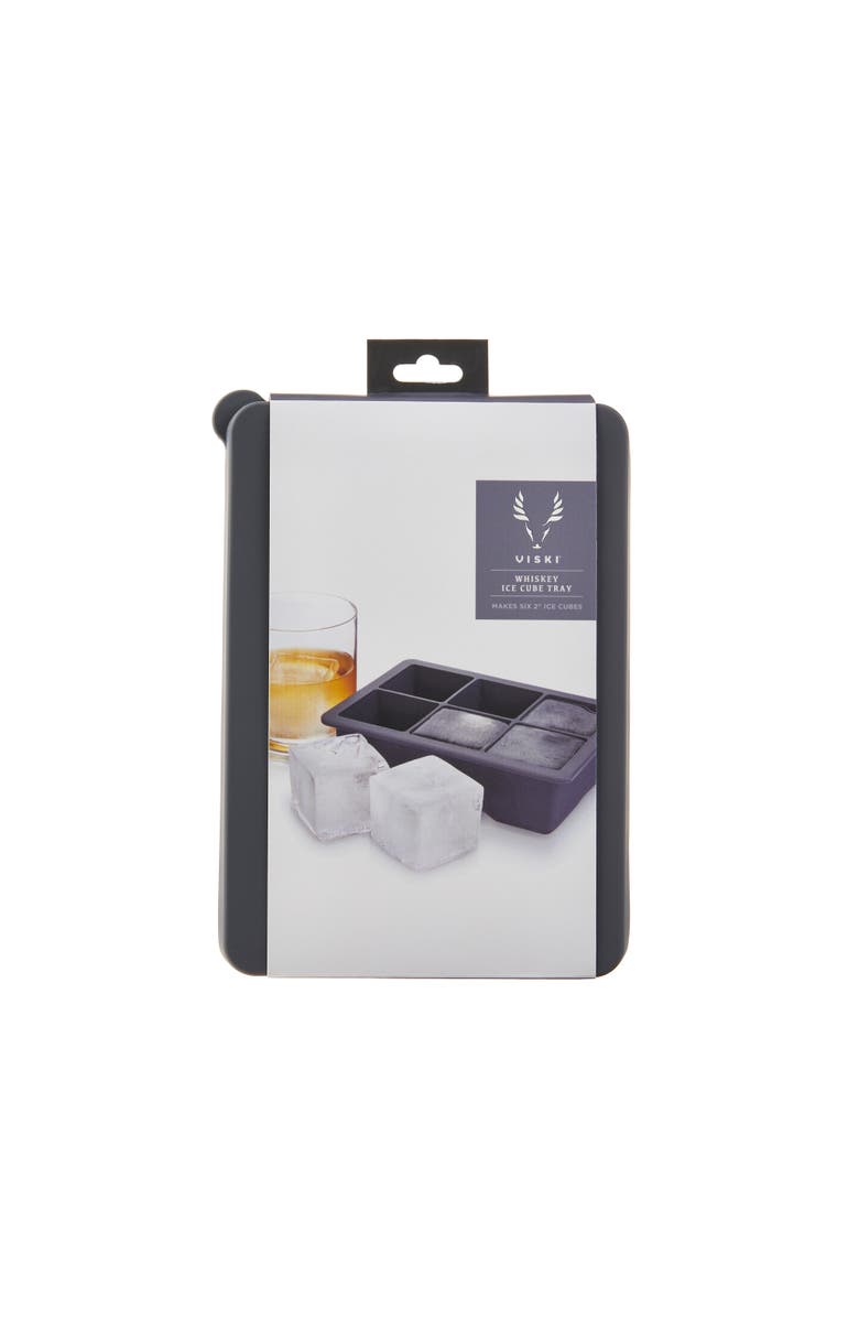 Viski Glacier Whiskey Ice Cube Tray with Lid in Grey, Alternate, color,