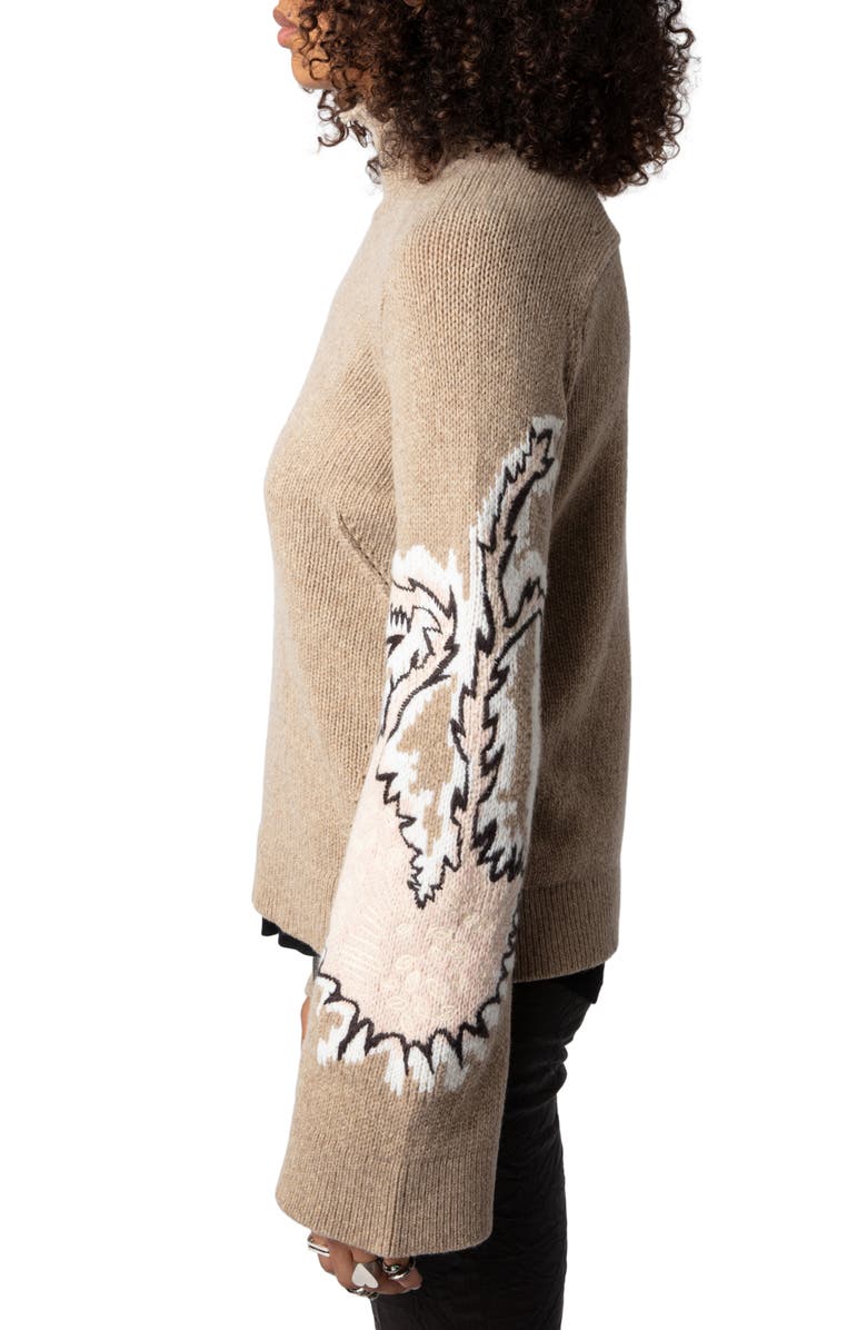 Zadig & Voltaire Sal Turtleneck Merino Wool Sweater, Alternate, color, 