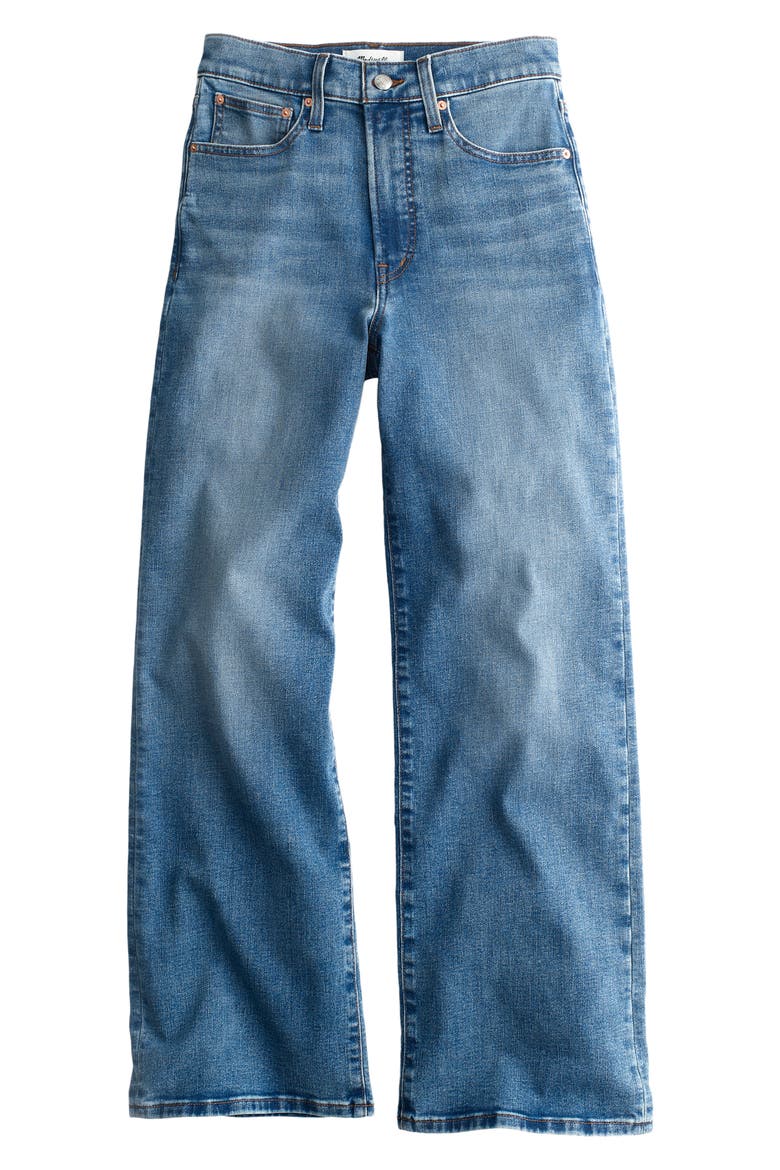 The Wide-Leg Crop Jeans Super Stretch Denim in Oneida Wash, Alternate, color, ONEIDA WASH