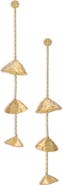 NAVEDA Rani Hammered Linear Drop Earrings