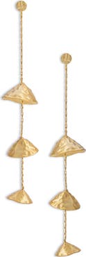 NAVEDA Rani Hammered Linear Drop Earrings
