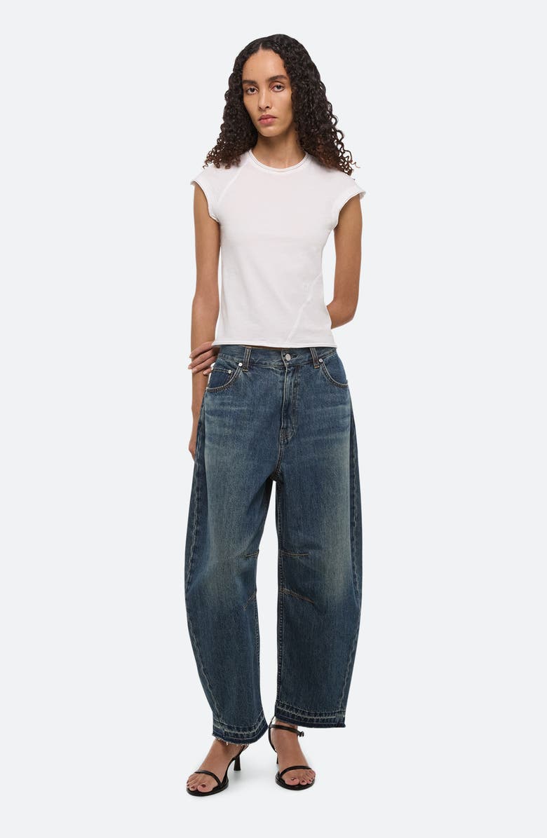 Helmut Lang Twisted Crop Top, Alternate, color, Optic White