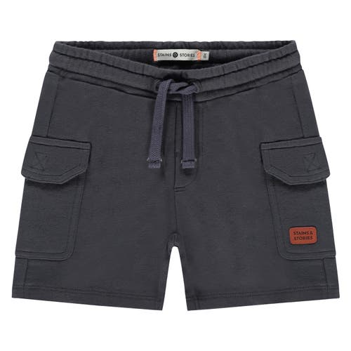 Stains And Stories By Babyface Cargo Sweatshorts In Gray