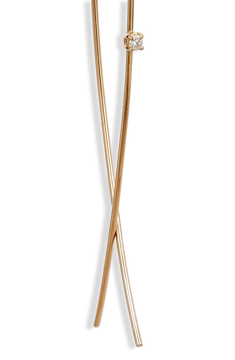 LANA Medium Upside Down Diamond Hoop Earrings, Alternate, color,