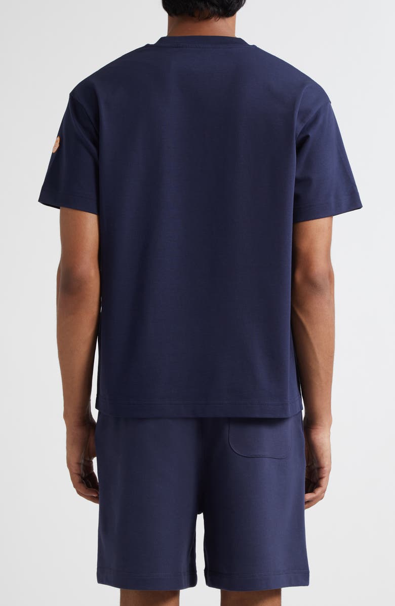Moncler x Gilga Farm by Donald Glover Embroidered Monduck T-Shirt, Alternate, color, Navy