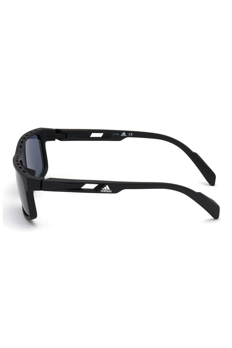 58mm Square Sunglasses, Alternate, color, MATTE BLACK / SMOKE