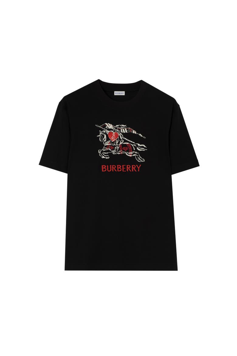 Heart Knight Cotton T-shirt, Alternate, color, Black