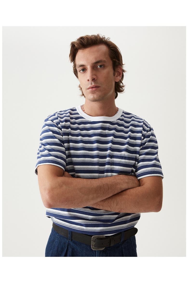 Yakut Striped T-shirt, Alternate, color, Light Blue