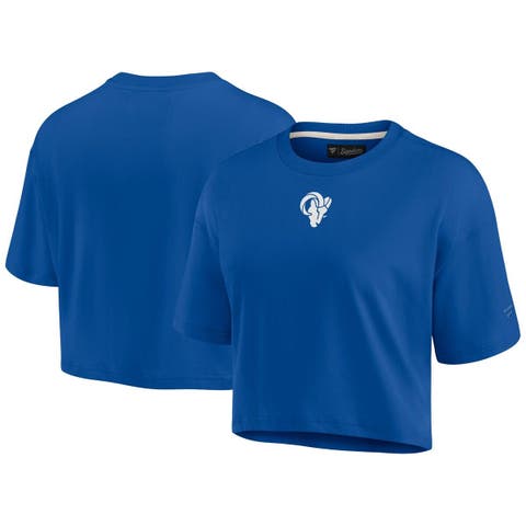 Women's Fanatics Signature Royal Los Angeles Rams Elements Super Soft Boxy Cropped T-Shirt