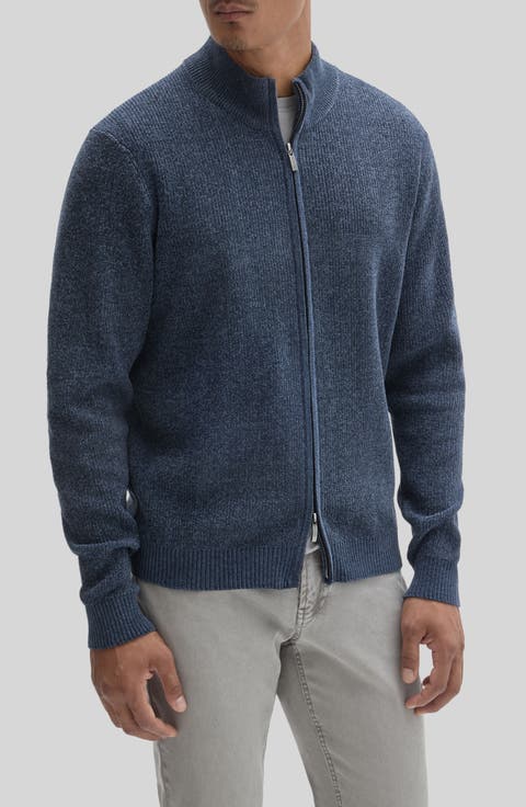 Idris Full Zip Mock Neck Sweater