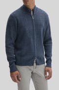 Robert Barakett Idris Full Zip Mock Neck Sweater