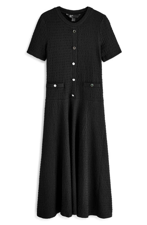 Friends Like These Textured Jersey Drop Waist Dress In Black