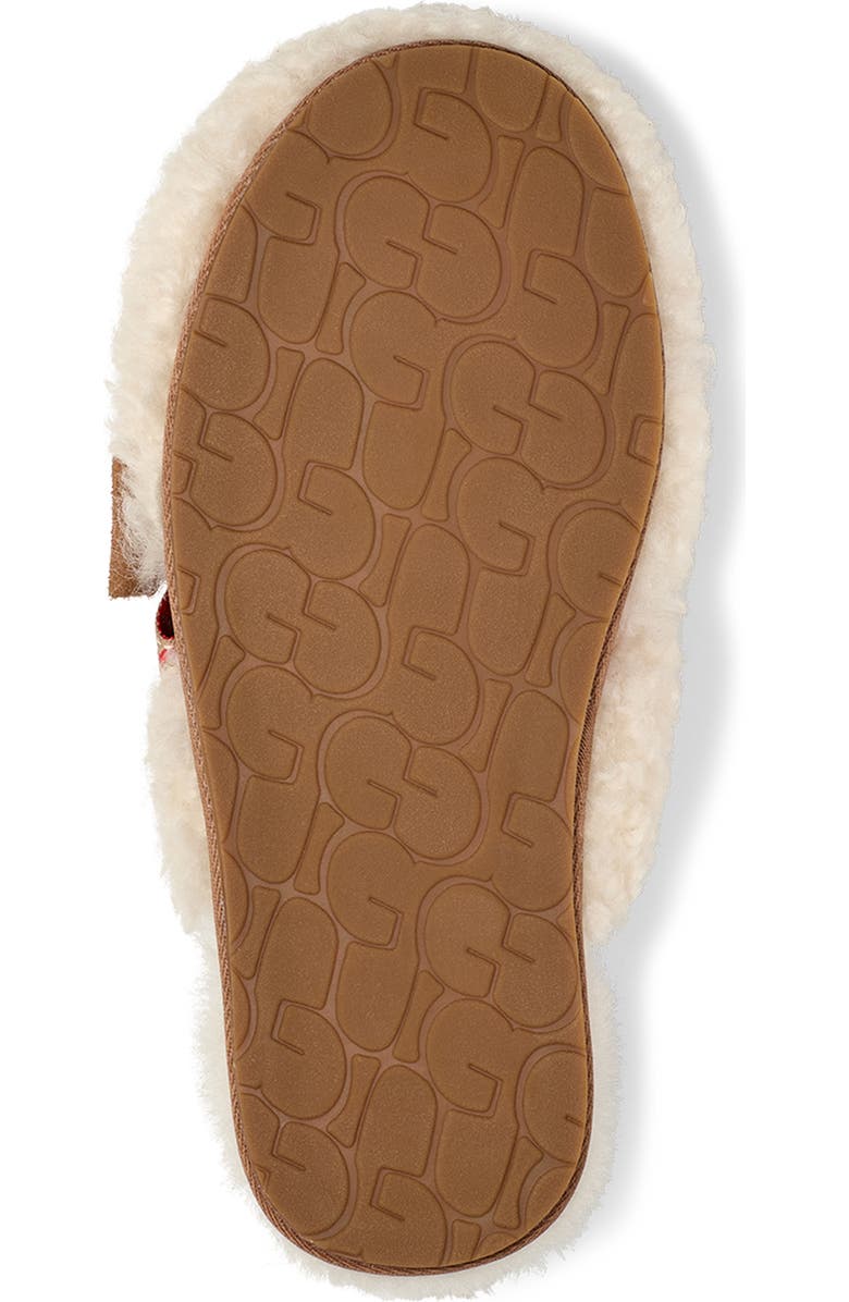 UGG<sup>®</sup> Maxi Curly Genuine Shearling Scuff Slipper, Alternate, color, Natural