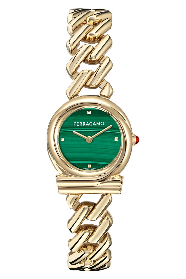 Gancini Twisted Bracelet Watch, 28mm (Women) | Nordstrom