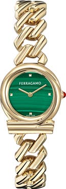 FERRAGAMO Gancini Twisted Bracelet Watch, 28mm