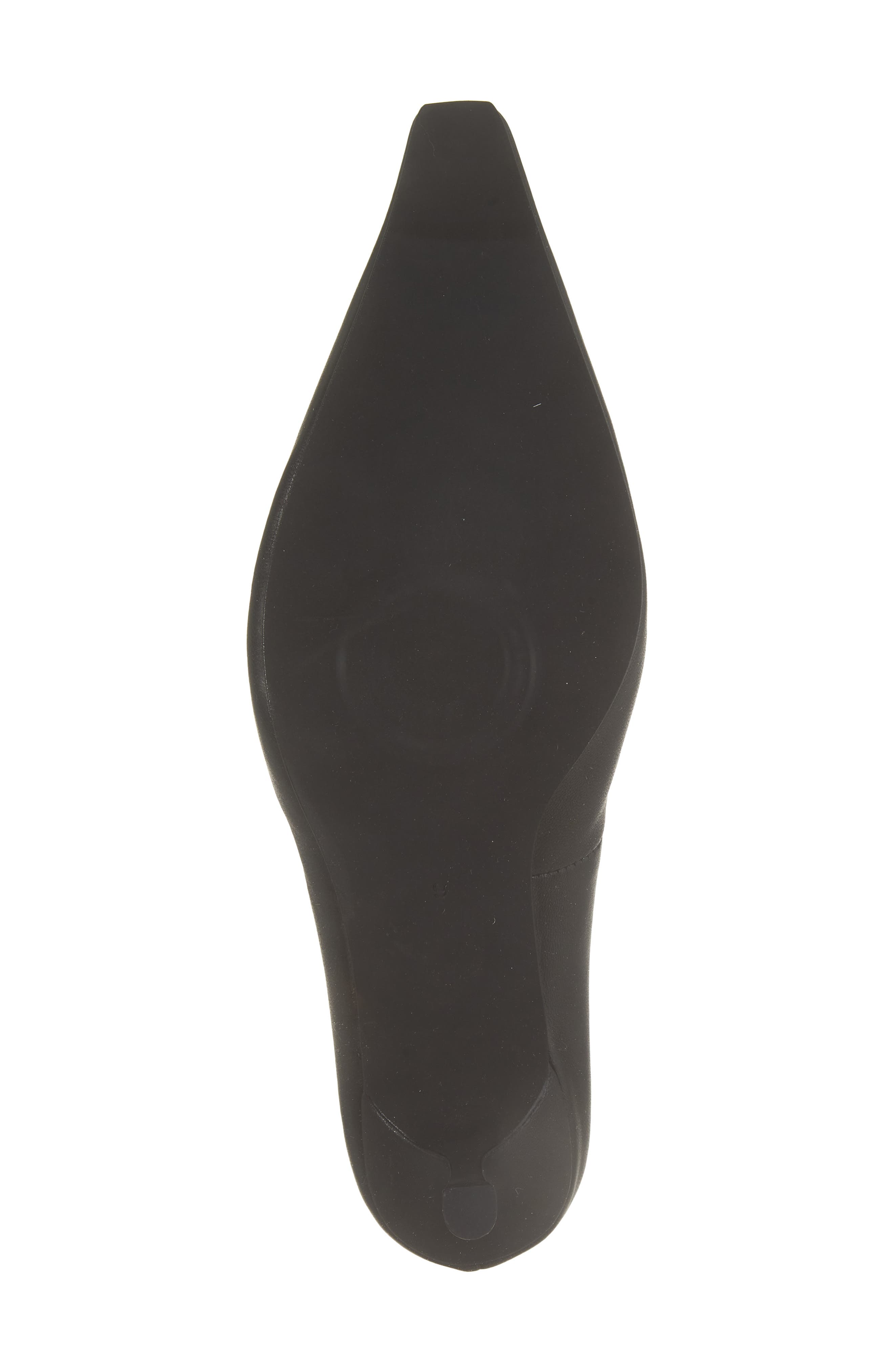 Campaign Leather Pointed Toe Pump, Alternate, color, BLACK